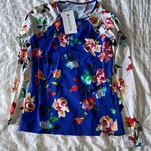 ATHLETA NWT Medium Blossom Rash guard